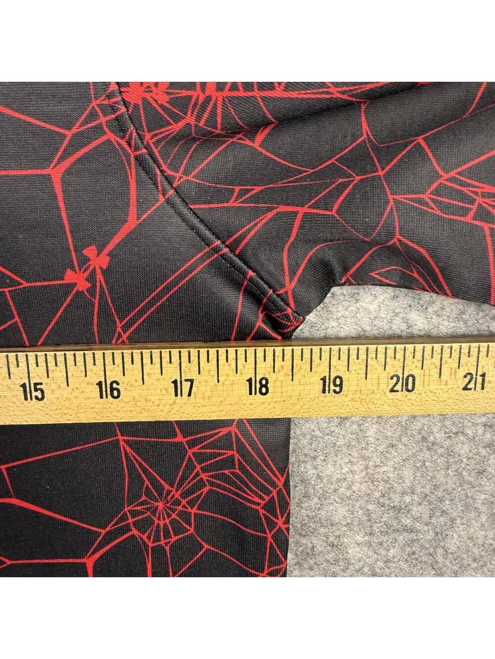 Under armour Youth Loose Hoodie Black Red Spider Web Size Medium YMD 785 - Picture 3 of 6